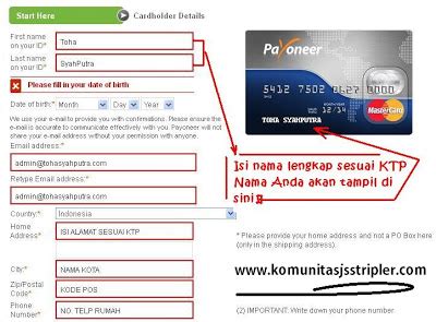 Kartu Debit MasterCard Payoneer Cara Daftar Mendapatkan Gratis