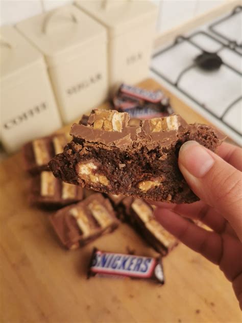 Snickers Brownies My Simple Eats