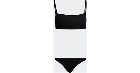 Adidas Originals Bustier Bikini Iconisea Bikini In Schwarz Lyst De