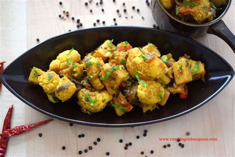 Punjabi Style Aloo Gobi Ki Sukhi Sabzi Dry Potato Cauliflower Curry