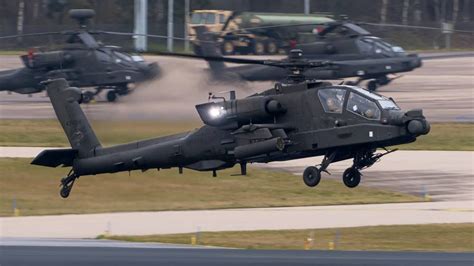 US Army 101st CAB helicopters homeward transit from Eindhoven AB ...