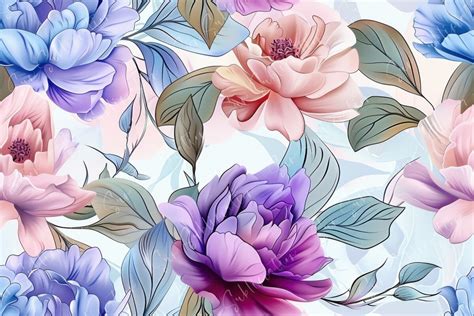 Pastel Floral ArtworkPattern Seamless Graphic by Sun Sublimation ...