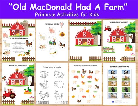 Old Macdonald Had A Farm Activities, Farm Animals Games, Story Time, Nursery Rhyme for Kids ...