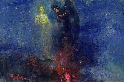 Weiche Von Mir Satan Von Ilya Efimovich Repin Kunstdruck