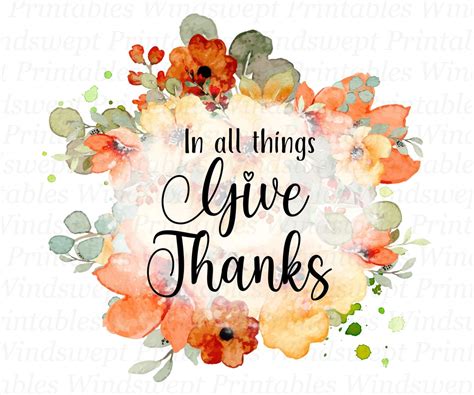 In All Things Give Thanks Png Thanksgiving Clipart Thanksgiving