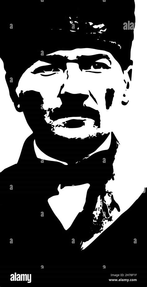 Mustafa Kemal Ataturk Illustration He Is The Founder Of Modern