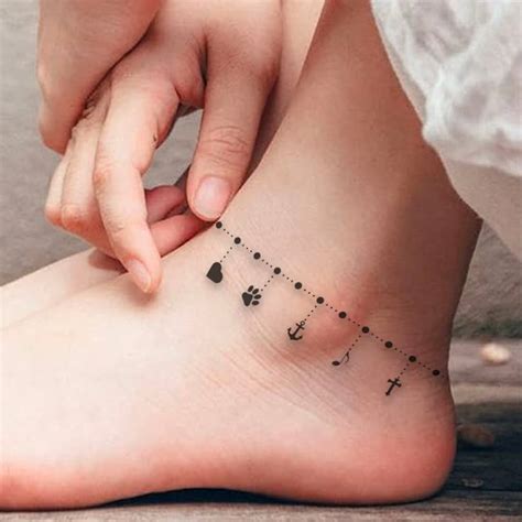 Discover More Than 56 Ankle Bracelet Tattoo With Cross Super Hot