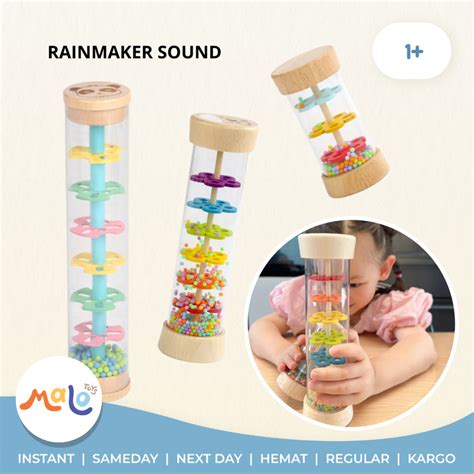 Jual Malotoys Rain Sound Maker Baby Rattle Rainmaker Rainbow