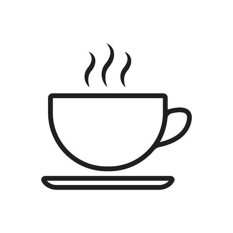 Premium Vector Hot Tea Coffee Cup Linear Icon Vector