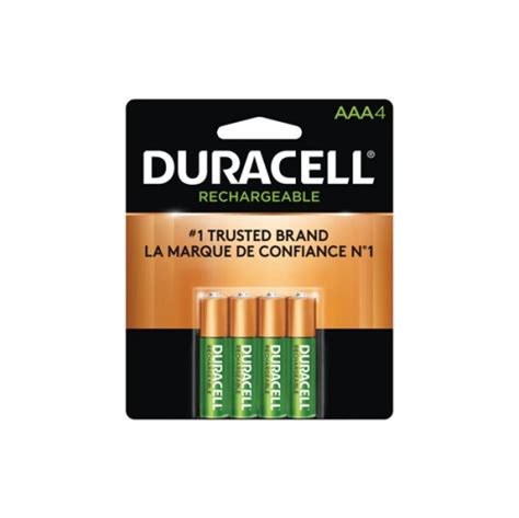 Duracell NLAAA4BCD Rechargeable NiMH Batteries With Duralock Power