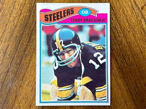 1977 Terry Bradshaw Topps Football Card 245 Sharp Corners No Creases