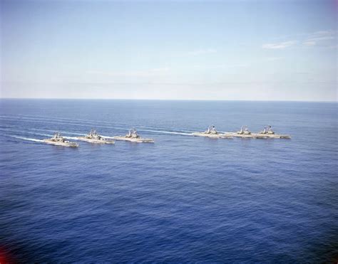 An Aerial Starboard Bow View Of Six Nuclear Powered Guided Missile