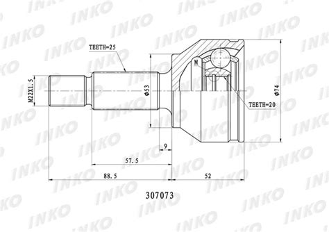 Шрус Mazda 307073 Inko - INKO арт. 307073 - купить по выгодной цене в ...
