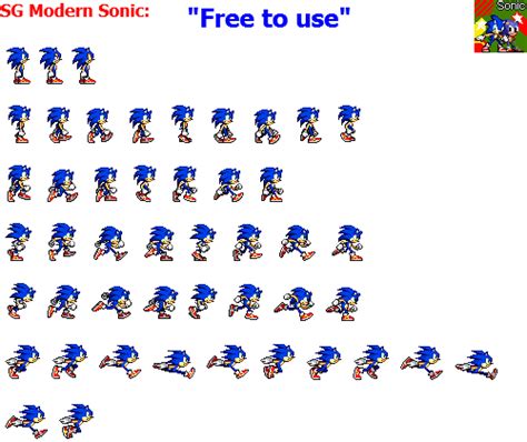 Sg Modern Sonic Sprites By Facundogomez On Deviantart