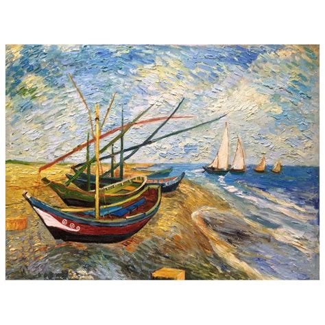 Van Gogh Fishing Boats On The Beach At Saintes Maries Traditional