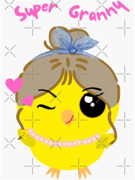 Coco Chick Super Grandma Sticker For Sale By Huiart Redbubble