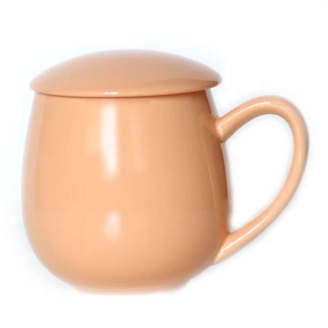 Kubek porcelanowy Błyszczący z zaparzaczem i pokrywką 350 ml Cup You