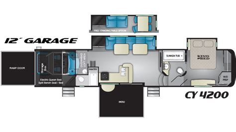 Cyclone Th Wheel Toy Hauler Floor Plans Floorplans Click