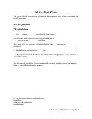 Lab Sex Linked Inheritance Lab Docx Lab Sex Linked Traits Use Your Textbook Notes And The