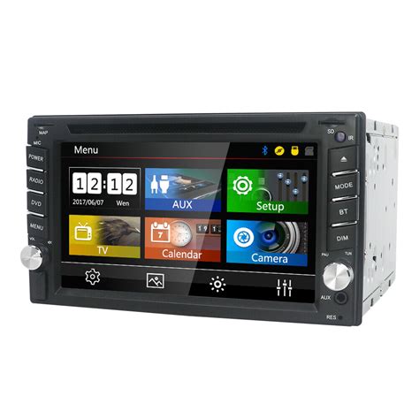 6 2 2DIN DVD CD Player For Universal GPS Navi Car Head Unit BT AUX