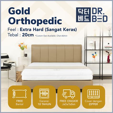 Jual DR BED Fullset Kasur Gold Orthopedic 20 Cm Uk 90x200 Cm