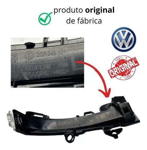 Pisca Seta Retrovisor Le Polo Virtus T Cross Original Vw Carros Vans