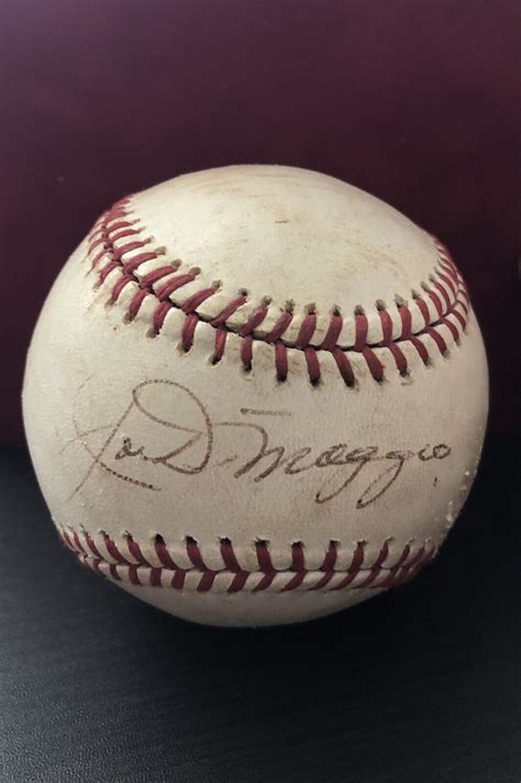 Joe Dimaggio Autographed Baseball Memorabilia And Mlb Merchandise