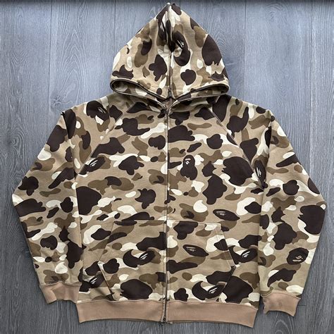 Bape 00’s zip in half camo full zip | Grailed