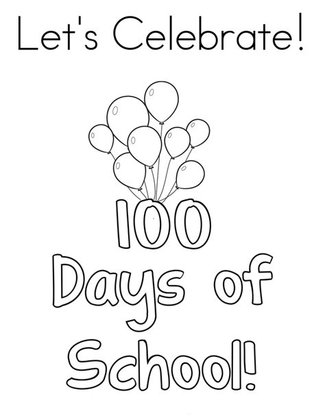 Free Printable 100 Days Of School Coloring Pages