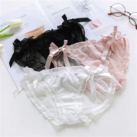 Japanese Cute Sexy Lace Underwear Perspective Soft Sweet Bowknot