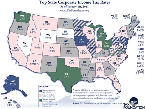 No Income Tax States Map - Map