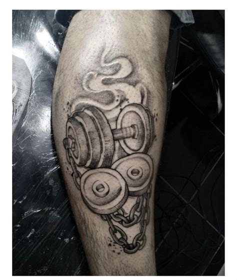 Pin on Guardado rápido Dumbbell tattoo Tattoos for guys Fitness tattoos