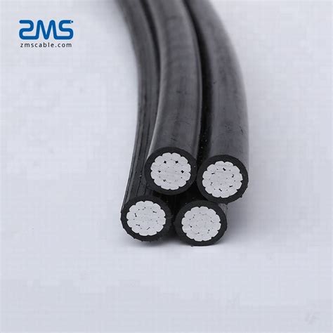 Low Voltage AL Conductor 4 Core PVC Insulated ABC Cable Overhead