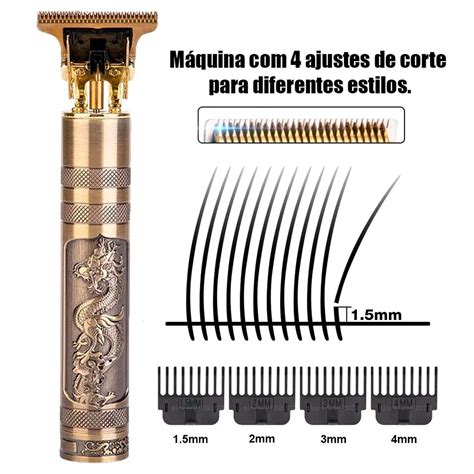 Máquina De Acabamento Cabelo Dragão Faz Pezinho Risco Desenho