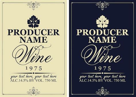 Conjunto De Etiquetas De Vino Vector Premium