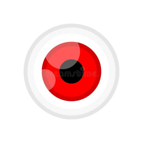 Eyeball Red Color Isolated On White Eye Graphic Red For Icon Eyeball