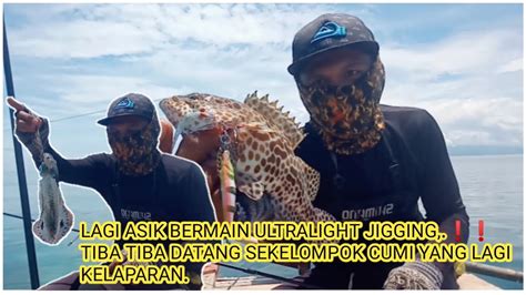 Lagi Asik Bermain Ultralight Jigging Tiba Tiba Datang Sekelompok Cumi