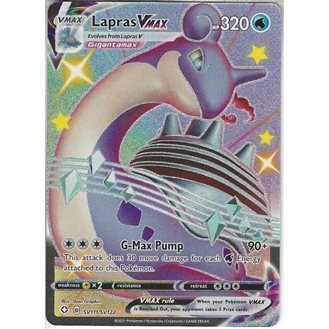 Pokemon Trading Card Game Sv111sv122 Lapras Vmax Rare Ultra Card