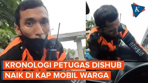 Kronologi Petugas Dishub Naik Ke Kap Mobil Dan Terbawa Sampai Menteng