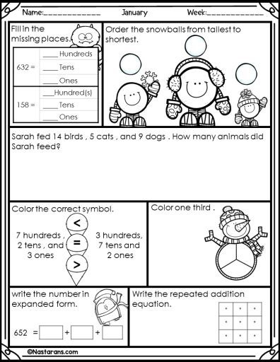 Free Winter Math Worksheet For 2nd Graders Download Free Winter Math Worksheet For 2nd Graders