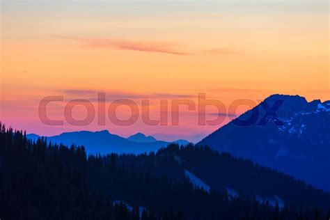 Berge Landschaften Natur Stock Bild Colourbox