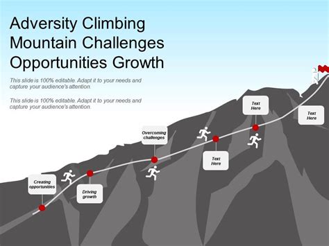 Adversity Climbing Mountain Challenges Opportunities Growth Graphics