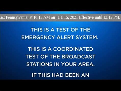 Pennsylvania Eas July Rmt Emergency Alert System Required Monthly Test