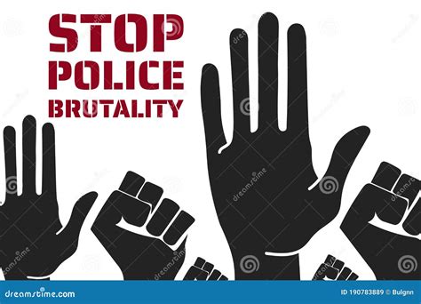 Stop Police Brutality Concept Icon Vector Illustration Cartoondealer