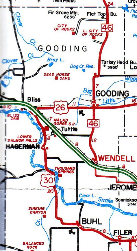 The States of Idaho : Map of Gooding County, Idaho