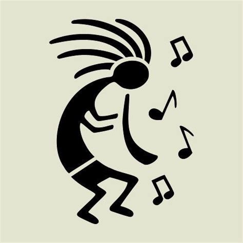 7 Kokopelli Western Stencil Musical Template Southwestern Pattern