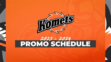 GET READY FOR KOMET HOCKEY WITH THE 2023-2024 PROMO SCHEDULE | Fort ...