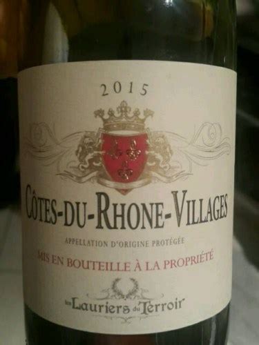 2015 Lauriers du Terroir Côtes du Rhône Vivino United States