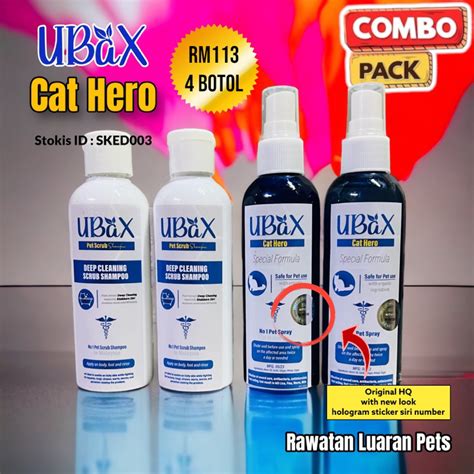 Ubax Spray Ubex Kucing Cat Hero Original Hq Lukaubat Hama Kurap Cacing