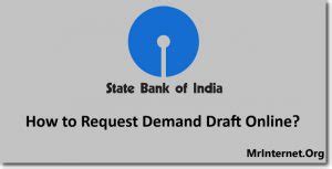 How To Request Sbi Demand Draft Online Mr Internet